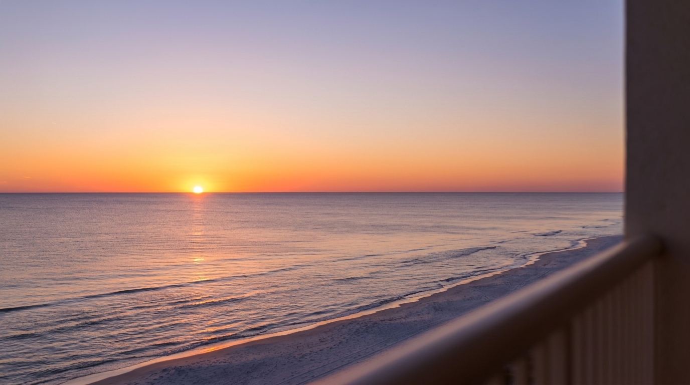 Woman standing by the sea at sunset in a quiet moment of reflection
